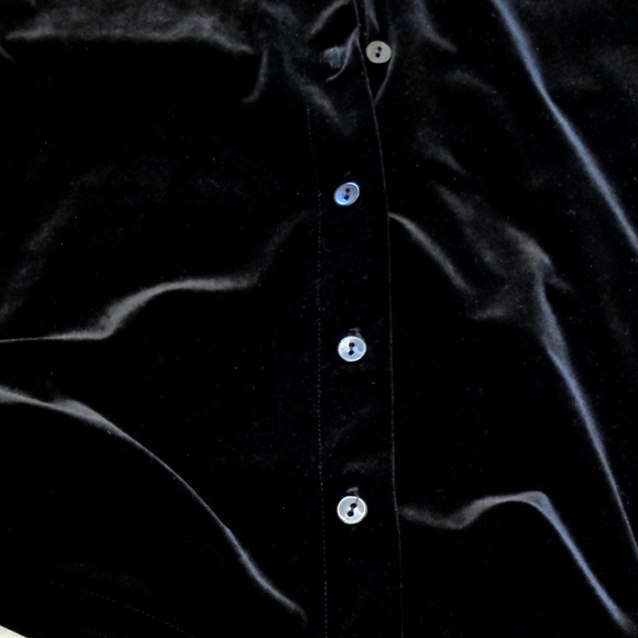 JACOB black velvet button blouse - Picture 4 of 4